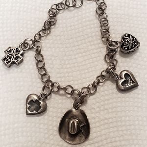 Vintage sterling silver southwestern charm bracelet